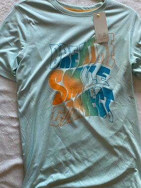 Boys Light Aqua Graphic Tee with Multicolor Print. New kids boy size 16